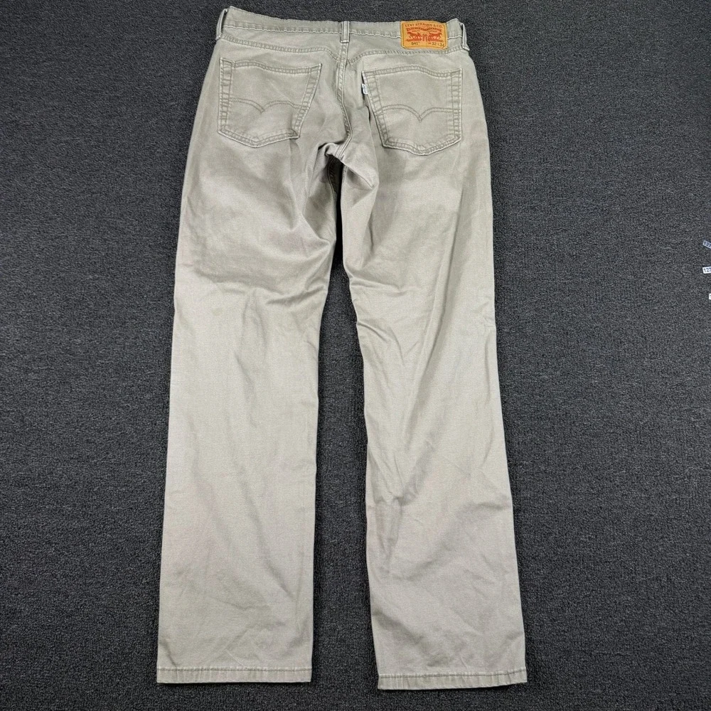 Levi's Pants Mens 32x34 541 Athletic Taper Khaki Tan Twill EUC 18181-0040